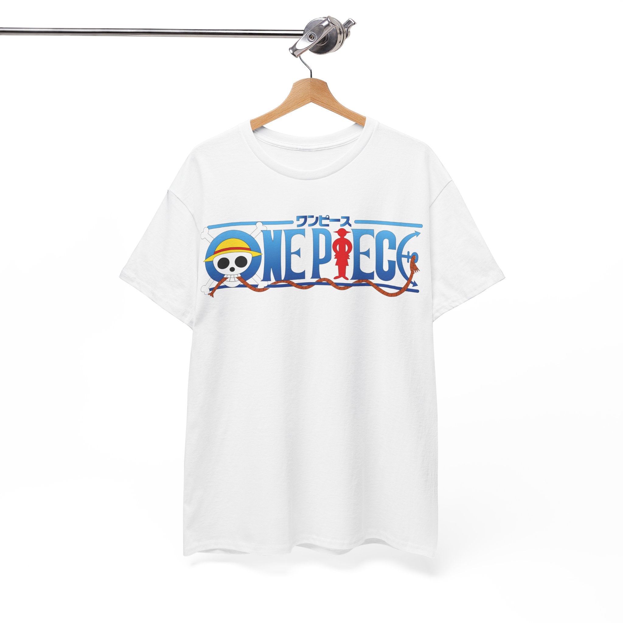 One Piece Graphic T-Shirt – Luffy & Straw Hat Logo Anime Tee