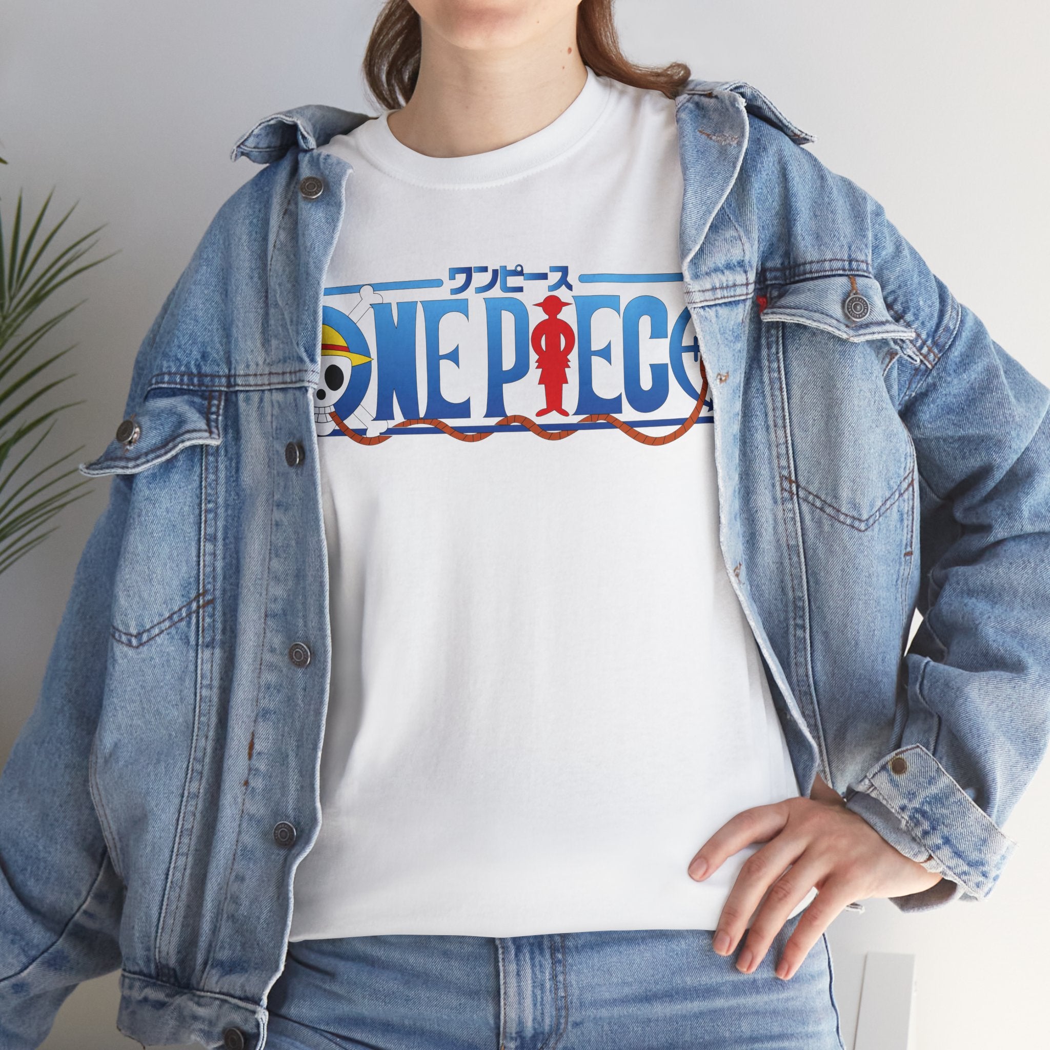 One Piece Graphic T-Shirt – Luffy & Straw Hat Logo Anime Tee